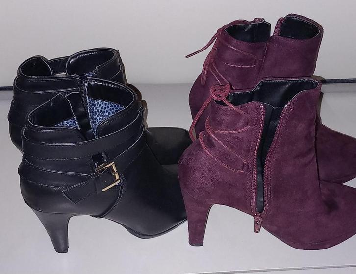2x enkellaarzen, in zeer goeie staat! maat 38, Kleding | Dames, Schoenen, Gedragen, Lage of Enkellaarzen, Overige kleuren, Ophalen of Verzenden