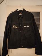 Evisu Denim Trucker Jacket - Kanji Kamon - Maat L, Ophalen of Verzenden, Zo goed als nieuw, Zwart