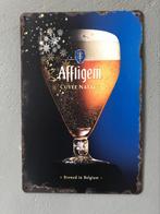 Afflichem. Metalen Bierbord. 30 bij 20, Verzamelen, Biermerken, Ophalen of Verzenden, Zo goed als nieuw