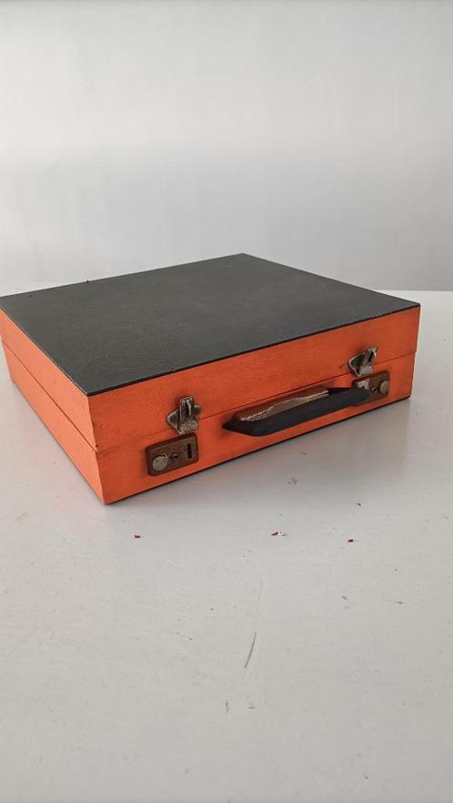vintage platenkoffer koffer elpees lp's vinyl retro jaren 60, Verzamelen, Retro, Huis en Inrichting, Ophalen of Verzenden