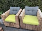 2 Riet Fauteuils - Comfortabel!, Tuin en Terras, Tuinstoelen, Ophalen of Verzenden, Gebruikt, Rotan