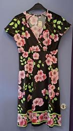 King Louie jurk zwart met roze grote bloemen mt S nr 44917, ., Ophalen of Verzenden, Zo goed als nieuw, King Louie