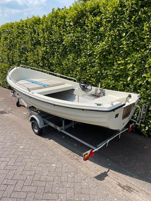 Polyester sloep boot visboot consoleboot met trailer, Watersport en Boten, Bootonderdelen, Ophalen of Verzenden