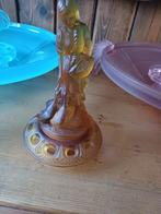 Art deco glazen beeldje.walther glas.ganzenhoedster., Ophalen