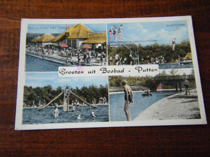 S36 - Putten - Zwembad / Bosbad - 1951 - Mooi/Oud 7, Verzamelen, Ansichtkaarten | Nederland, Gelderland, 1940 tot 1960, Ophalen of Verzenden
