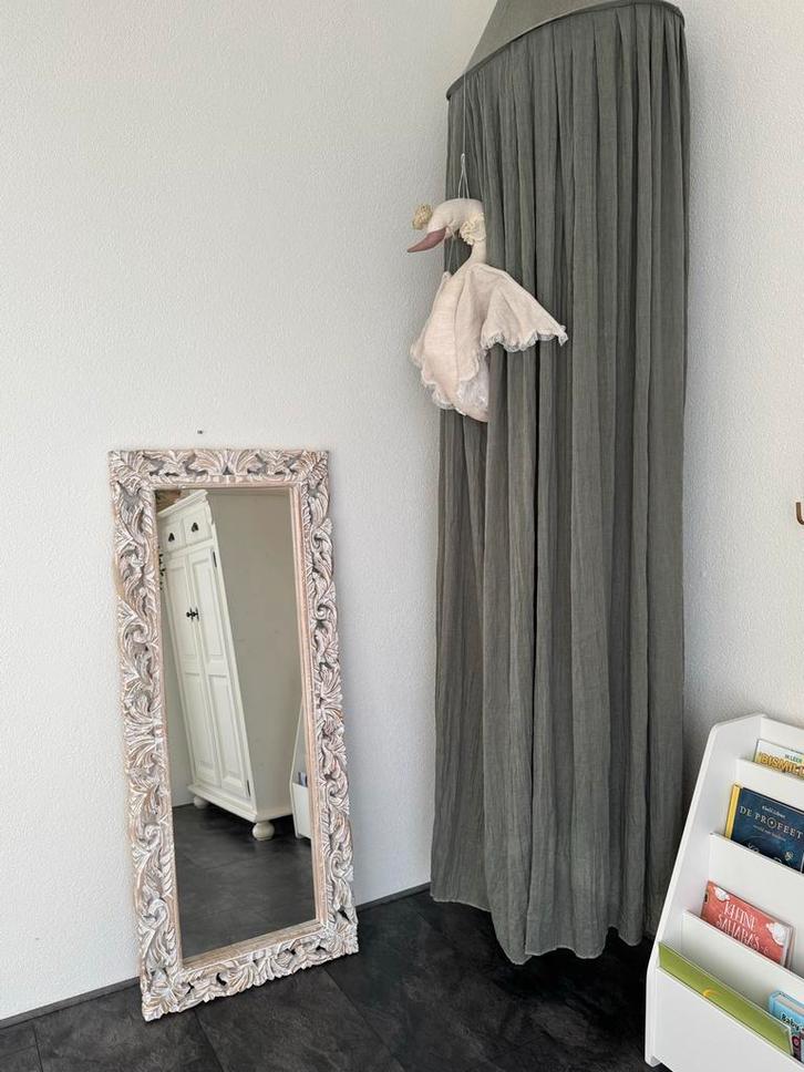 Maison du Monde Houten Spiegel, Huis en Inrichting, Woonaccessoires | Spiegels, Zo goed als nieuw, 50 tot 75 cm, 100 tot 150 cm