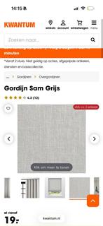 Gordijn Sam Grijs kwantum linnenlook, Minder dan 4 cm, Overige materialen, Ophalen of Verzenden, Zo goed als nieuw