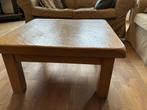 Salontafel vierkant massief eikenhout, tbv st alzheimer, Huis en Inrichting, Tafels | Salontafels, Ophalen, Gebruikt, 50 tot 100 cm