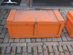 oude houten machineonderdelen kist, Ophalen
