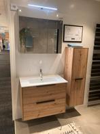 Natuur Eiken Badkamermeubel Set, Ophalen, Spiegelkast, 100 tot 150 cm, Nieuw