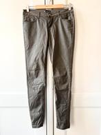 Bella Ragazza broek coated donker olijfgroen, maat L/40, Kleding | Dames, Maat 38/40 (M), Ophalen of Verzenden, Zo goed als nieuw