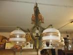 antieke koperen art deco hanglamp, Antiek en Kunst, Antiek | Lampen, Ophalen