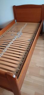 1 persoons bed met verstelbare lattenbodem electrich, Verstelbaar, 90 cm, Eenpersoons, Bruin