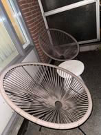 Tuinset: 2 stoelen en tafeltje, Ophalen of Verzenden, Gebruikt, Kunststof