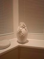 Vaas wit 3d bloemen, Ophalen of Verzenden, Zo goed als nieuw, Wit, Minder dan 50 cm