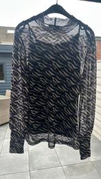 Dames G-MAXX maat M mesh top zwart/paars/beige, Ophalen of Verzenden, Zo goed als nieuw, Zwart, Lange mouw