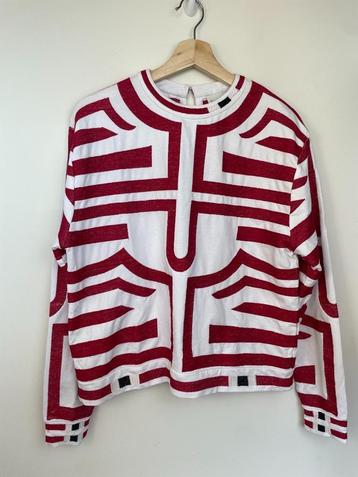 Michonet Sudadera Coralina top tribal print maat M rood wit beschikbaar voor biedingen