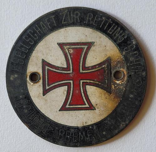 Antiek Duits REDDINGSBRIGADE Embleem / Schild / Plaque, Antiek en Kunst, Antiek | Woonaccessoires, Ophalen of Verzenden