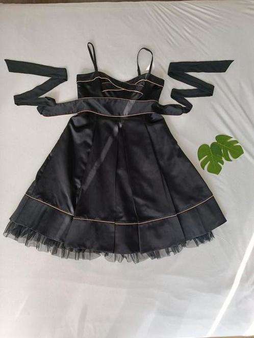 Z.g.a.n. zwarte Galajurk/Feestjurk/Avondjurk Steps maat 36, Kleding | Dames, Gelegenheidskleding, Zo goed als nieuw, Galajurk