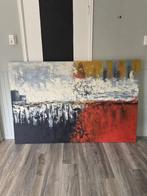 Partij van 8 grote abstracte schilderijen - mag ook los, Ophalen