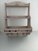 HOUTEN WANDREK HANGKASTJE MET WANDHAKEN KEUKENREK, Huis en Inrichting, Ophalen, Gebruikt