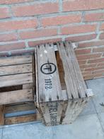 2 veilingkistjes, veilingkist, houten kist, hout krat 1972, Huis en Inrichting, Woonaccessoires | Kisten, Ophalen, Gebruikt, Minder dan 50 cm