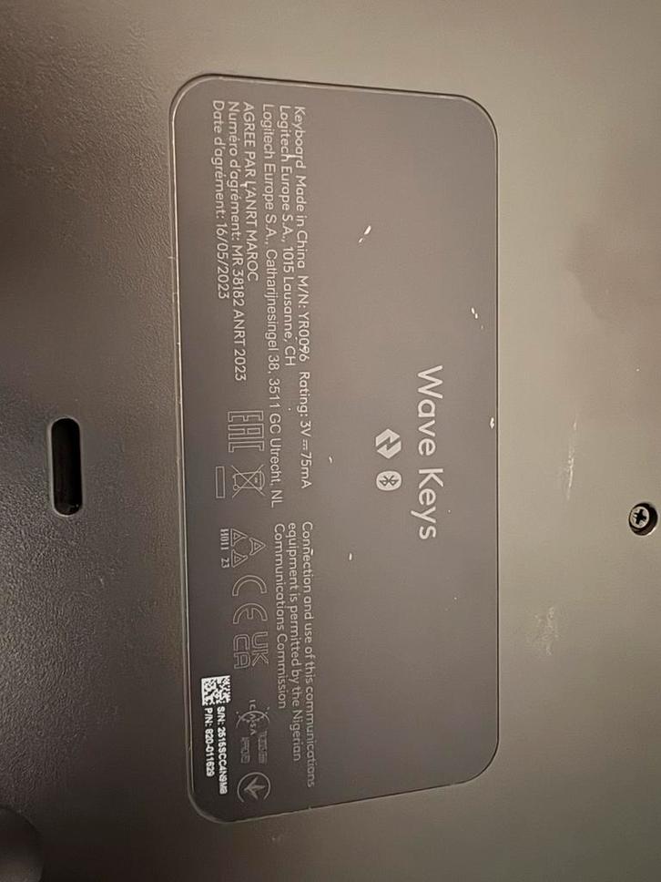 Logitech Wave Toetsenbord - ZGAN!!!, Computers en Software, Toetsenborden, Zo goed als nieuw, Qwerty, Draadloos, Ergonomisch, Ophalen