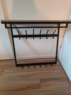 Kapstok industrieel hout met zwart staal, Huis en Inrichting, Woonaccessoires | Kapstokken, Zo goed als nieuw, Minder dan 100 cm