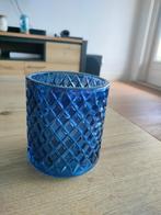 Small blue geometric candle holder, Huis en Inrichting, Ophalen, Zo goed als nieuw, Blauw, Minder dan 50 cm