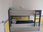 🛏️ Stapelbed Jules blauw met slaaplade – goede staat, Huis en Inrichting, Slaapkamer | Bedden, Ophalen, Gebruikt, 90 cm, Eenpersoons