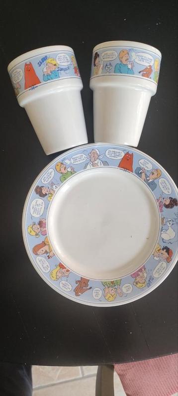 Blue Band Kinderservies - Bord en 2 Bekers beschikbaar voor biedingen
