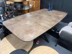 Betonlook Tafel  deens ovaal 180x103 met Matrixpoot, Ophalen, 100 tot 150 cm, Nieuw, Vijf personen of meer