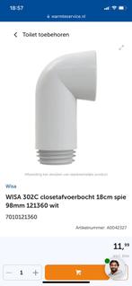 WISA 302C closetafvoerbocht, 18cm spie, 98mm, 121360 15 stuk, Ophalen of Verzenden, Zo goed als nieuw, Toilet