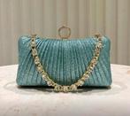 Turquoise goud dames tas, Ophalen, Nieuw, Blauw