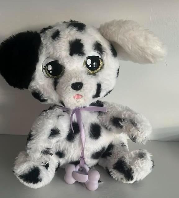 Interactieve knuffel hond dalmatier, Kinderen en Baby's, Speelgoed | Knuffels en Pluche, Zo goed als nieuw, Hond, Ophalen of Verzenden