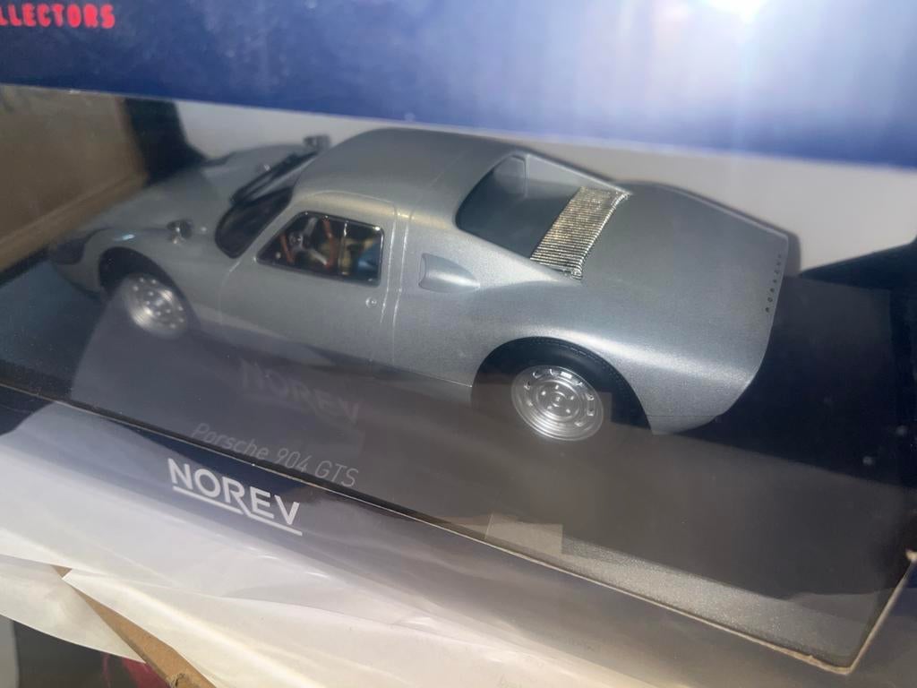 Norev 1/18 Porsche 904 grijs - Nieuw in verpakking, Nieuw, Norev, Ophalen of Verzenden, V
