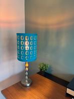 Tafel lamp turquoise blauw silver, Ophalen of Verzenden, Zo goed als nieuw, Metaal, Minder dan 50 cm