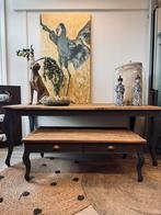Eettafel en salontafel queen ann eethoek inboedel grijs, Ophalen