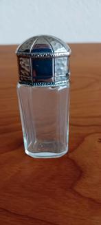 Parfumflesje met zilveren deksel en origineel stopje 800, Antiek en Kunst, Antiek | Goud en Zilver, Ophalen of Verzenden