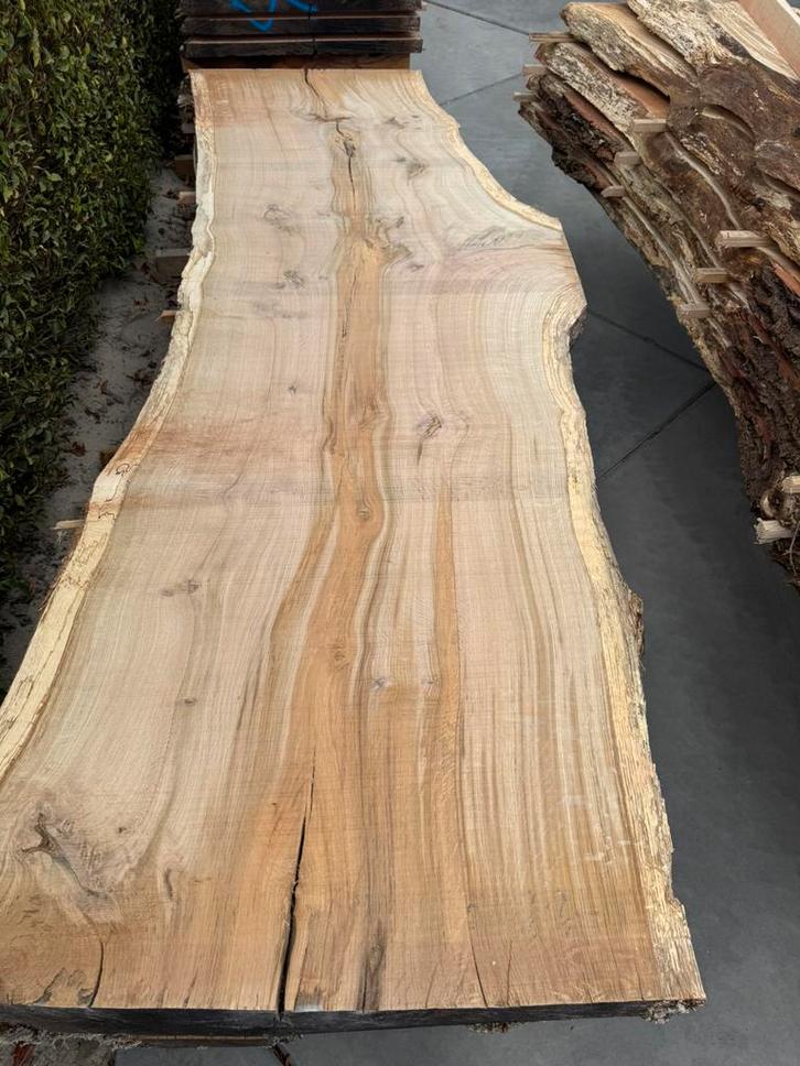 Eiken schaaldelen 250x60-75x6 cm voor. 75 euro, Tuin en Terras, Palen, Balken en Planken, Zo goed als nieuw, Planken, 250 cm of meer