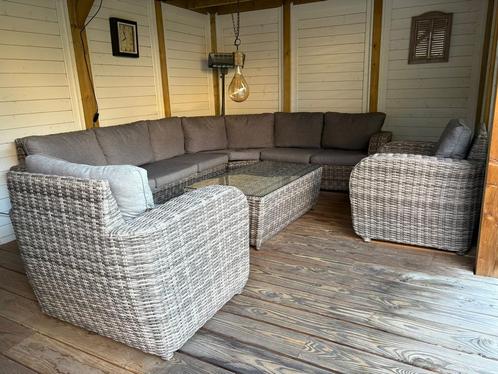 Prachtige tuinset - loungeset, Tuin en Terras, Tuinsets en Loungesets, Gebruikt, Loungeset, Wicker, 8 zitplaatsen, Bank, Stoel