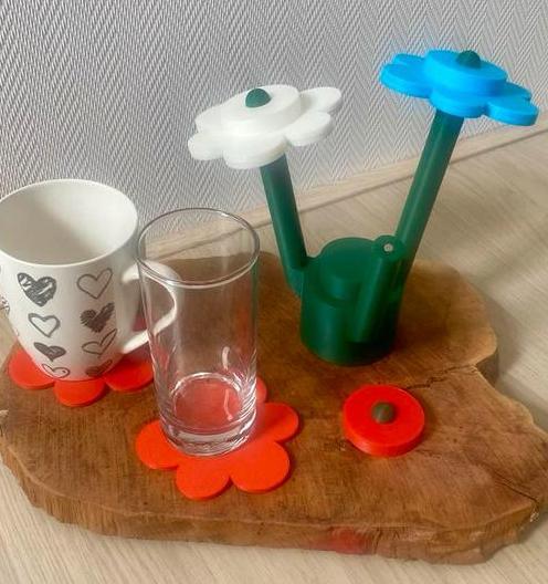 LEGO bloem onderzetters, ideaal cadeau Moederdag, verjaardag, Huis en Inrichting, Woonaccessoires | Onderzetters, Nieuw, Glas of Kopje