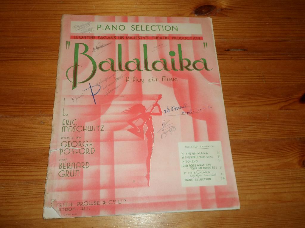 Balalaika selection - posford / grun, Gebruikt, Ophalen of Verzenden, Artiest of Componist, Piano
