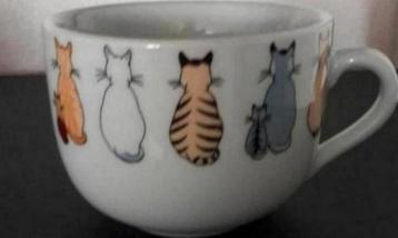 Soepkom met Katten opdrukken beschikbaar voor biedingen