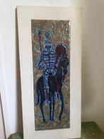 Vintage blik metaal emaille enamel Don Quixote ridder paard, Antiek en Kunst, Ophalen of Verzenden
