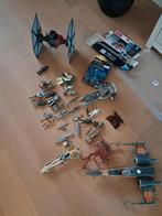 Star Wars Hasbro X-wing & TIE Fighter + Poppetjes, Ophalen of Verzenden, Gebruikt