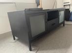 Industrieel zwart metalen tv-meubel dressoir kast, Minder dan 100 cm, 25 tot 50 cm, Industrieel, stoer, 100 tot 150 cm