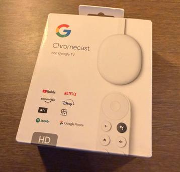 Google Chromecast HD gloednieuw geseald met google tv beschikbaar voor biedingen