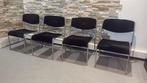 Lubke stoelen met metalen frame, Gebruikt, ., Zwart, Ophalen of Verzenden