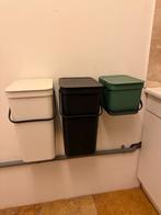 Brabantia Sort & Go Afvalemmers - 3 stuks, Kunststof, Ophalen of Verzenden, Zo goed als nieuw, Minder dan 50 cm